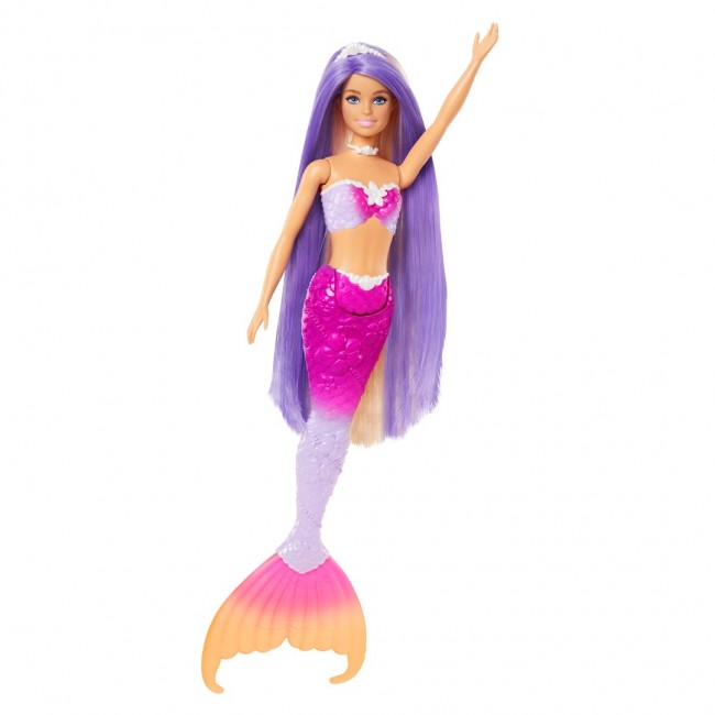 Barbie A Touch of Magic Malibu Mermaid Doll with Color Change Feature, Pet Dolphin and Accessories