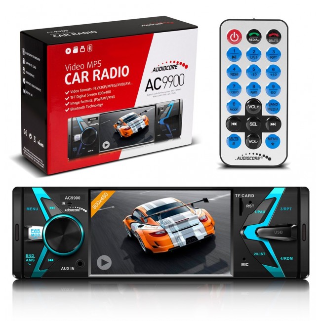 Audiocore AC9900 MP5 AVI DivX Bluetooth handsfree head unit + remote control