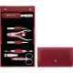 ZWILLING CLASSIC INOX Manicure set red leather case, 7 pieces