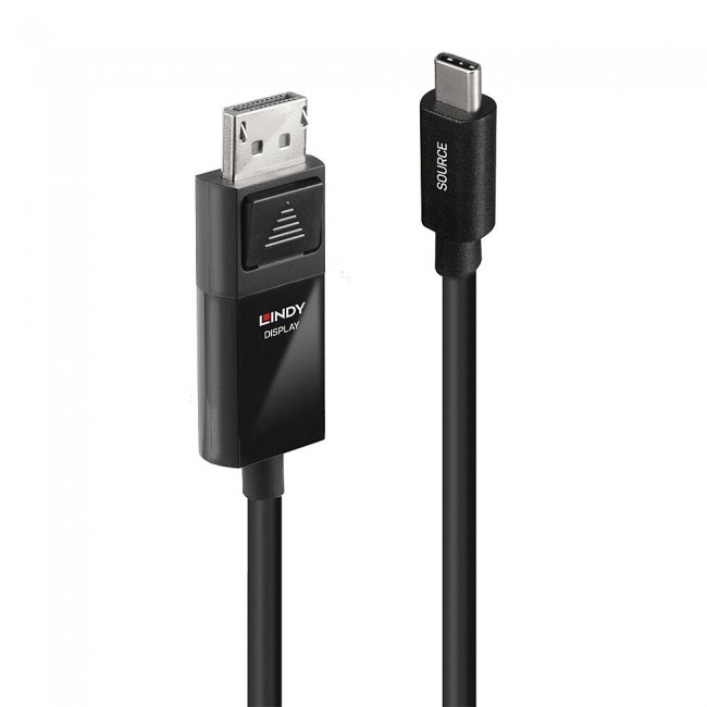 Lindy 2m USB Type C to DP 4K60 Adapter Cable with HDR Lindy 2m USB Type C to DP 4K60 Adapter Cable with HDR
