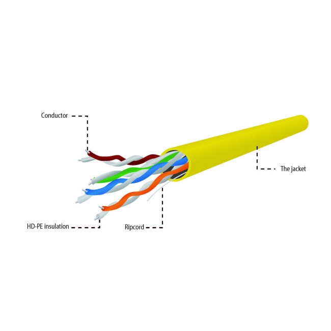 Gembird UPC-5004E-SOL-Y networking cable Yellow 305 m Cat5e U/UTP (UTP) Gembird UPC-5004E-SOL-Y networking cable Yellow 305 m Cat5e U/UTP (UTP)