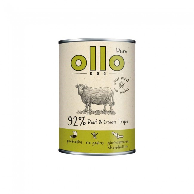 OLLO Pure Beef and Green tripe - wet dog food - 400g OLLO Pure Beef and Green tripe - wet dog food - 400g