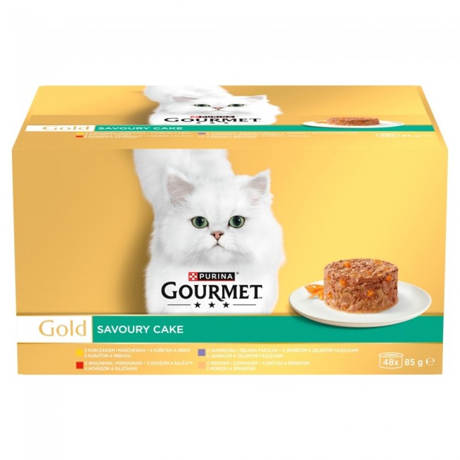 PURINA Gourmet Gold Savoury cake - wet cat food - 48x85g PURINA Gourmet Gold Savoury cake - wet cat food - 48x85g