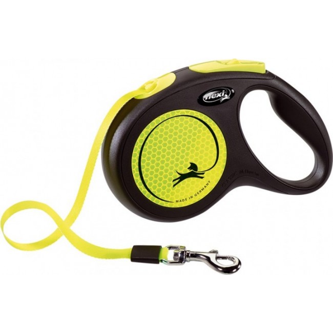 FLEXI New Neon M - retractable leash - 5 m