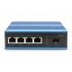 Digitus 4 port Fast Ethernet network switch, industrial, unmanaged, 1 SFP FE uplink