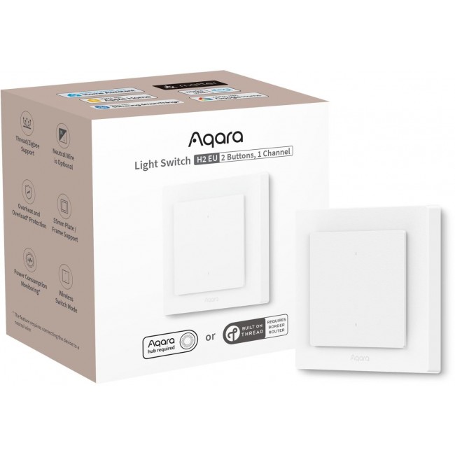 Switch Aqara Light H2 EU 2 buttons, 1 channel