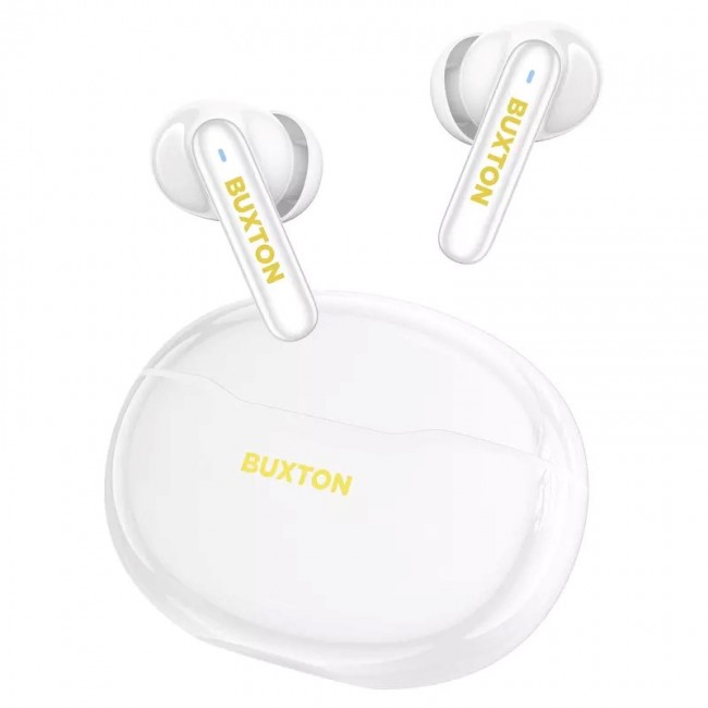 Buxton BTW 7200 White Tuya - In-ear wireless earphones with charging case, white