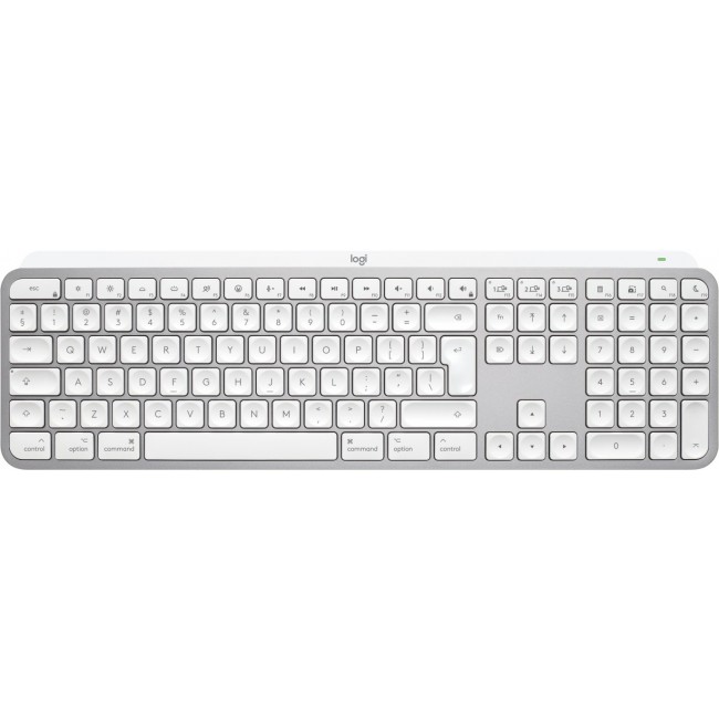 Logitech Master MX Keys S for Mac keyboard Office RF Wireless + Bluetooth QWERTY US International Aluminium, White