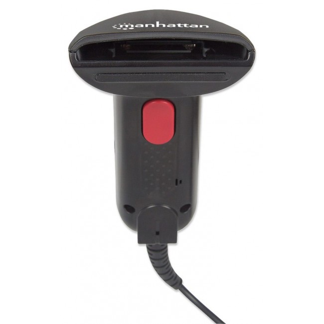 Manhattan Contact CCD Handheld Barcode Scanner, USB, 60mm Scan Width, Cable 152cm, Max Ambient Light 5,000 lux (sunlight), Black, Three Year Warranty