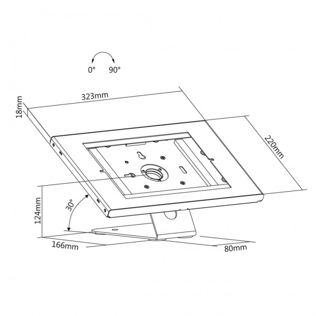 Maclean Tablet Wall Mount Stand with Lock, 9.7 Maclean Tablet Wall Mount Stand with Lock, 9.7