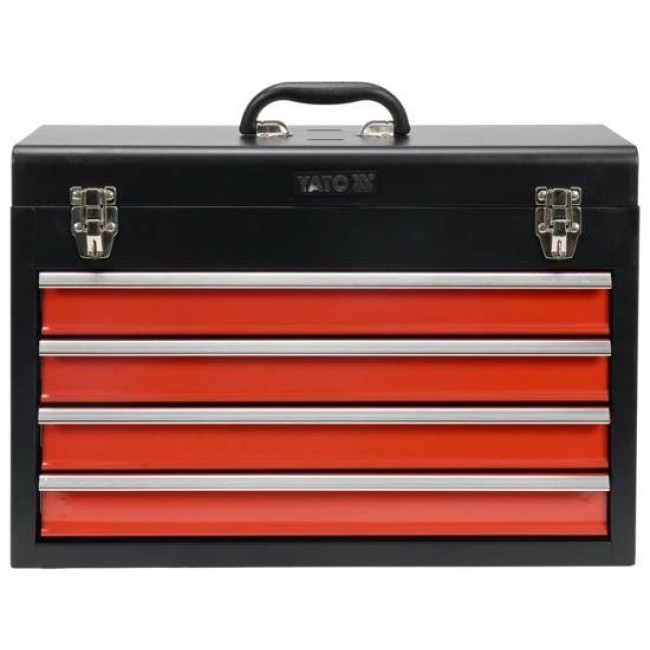 Yato YT-08874 small parts/tool box Stainless steel Black, Red