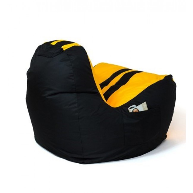 Sako bag pouffe Ferrari black-yellow XXL 140 x 100 cm