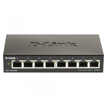 D-Link DGS-1100-08V2 Managed L2 Gigabit Ethernet (10/100/1000) Black