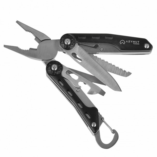 Multitool AZYMUT Turon - 10 tools + carabiner + belt pouch (H-P224108) Multitool AZYMUT Turon - 10 tools + carabiner + belt pouch (H-P224108)