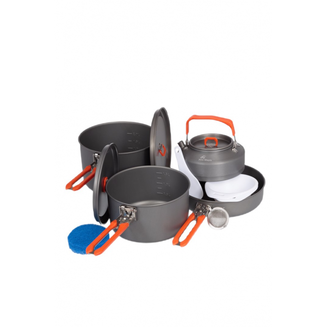 Fire- maple set of tourist dishes Feast 4- orange