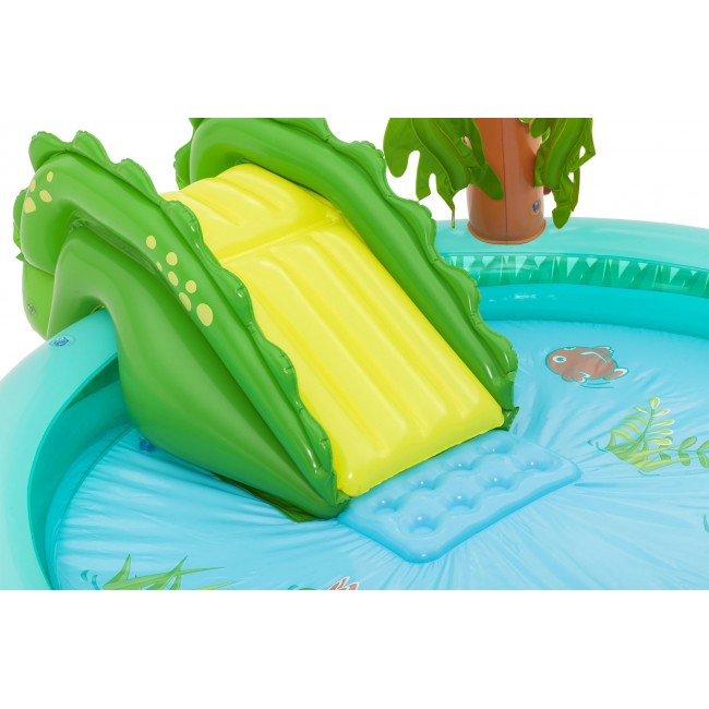 Bestway Crocodile Cove Kids Inflatable Water Play Center and Pool 2.24 m x 1.81 m x 72 cm