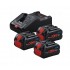BOSCH. BATTERY 18V 8.0Ah PROCORE 3pcs. +CHARGER GAL 18V-160 ...