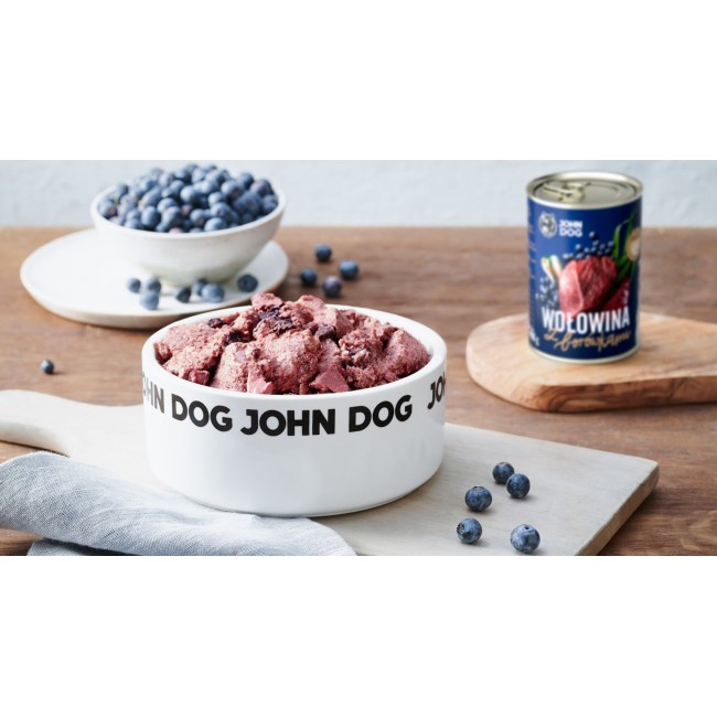 JOHN DOG Berry Line Adult Beef with blueberries - wet dog food - 400g