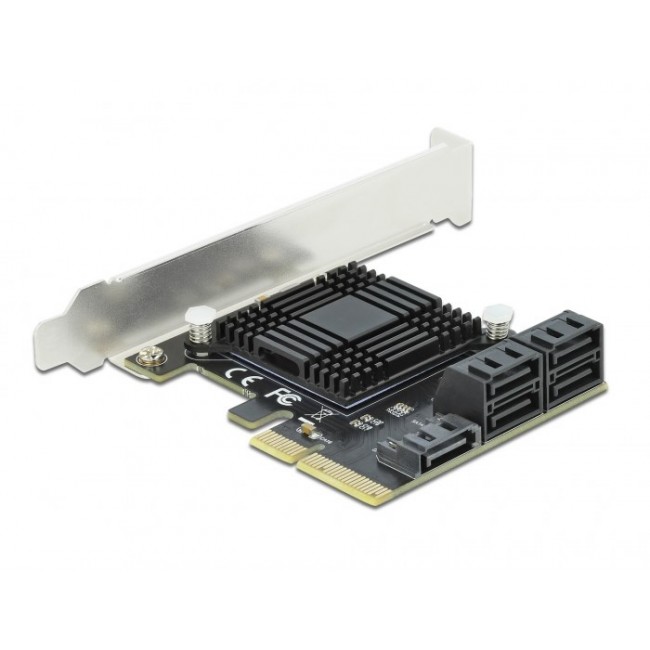 DeLOCK 5 port SATA PCI Express x4 Card - Low Profile Form Factor