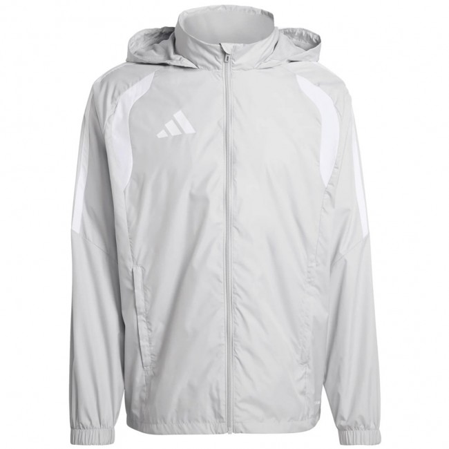 Kurtka dla dzieci adidas Tiro 26 League Windbreaker szara KT2426 140cm