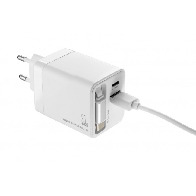 TROIKA CHA35 Smartphone, Tablet White AC Fast charging Indoor