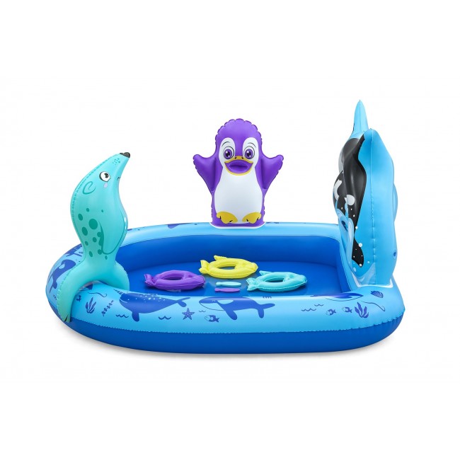 Bestway Polar Pals Kids Inflatable Water Play Center and Pool 1.34 m x 1.31 m x 73 cm Bestway Polar Pals Kids Inflatable Water Play Center and Pool 1.34 m x 1.31 m x 73 cm