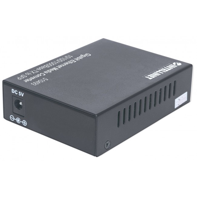 Intellinet Gigabit Ethernet to SFP Media Converter, 10/100/1000Base-Tx to SFP slot, empty