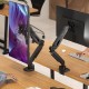 ONKRON G90-B Swivel and tilt desk mount for 13 -34 monitors, max. 10 kg, with rotation, black