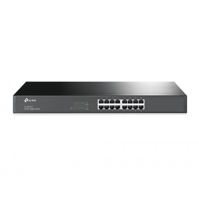 TP-Link TL-SG1016 network switch Unmanaged Gigabit Ethernet (10/100/1000) 1U Black