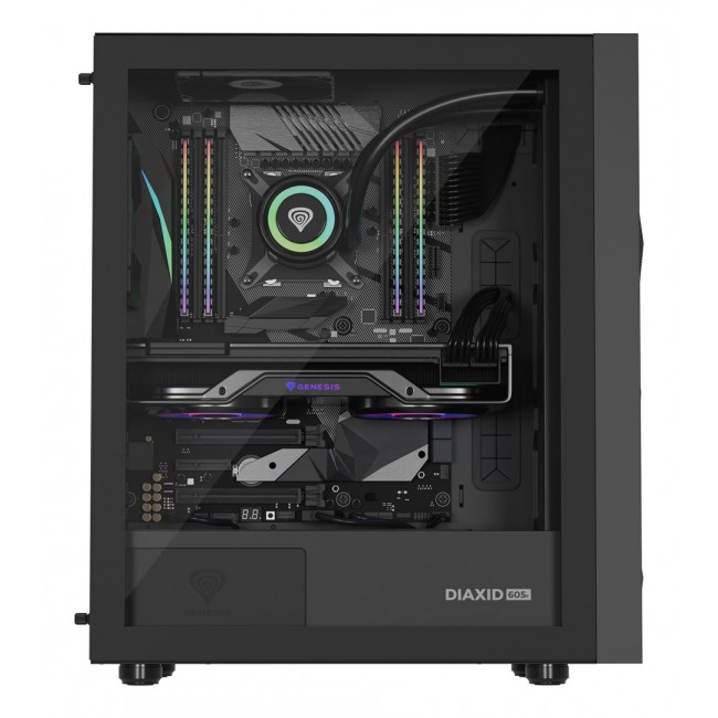 GENESIS DIAXID 605F MIDI TOWER CASE WITH USB-C WINDOW BLACK