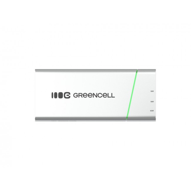 Green Cell PBPLGC20P power bank Lithium-Ion (Li-Ion) 20800 mAh Aluminium, Black, Green, Light grey, Silver