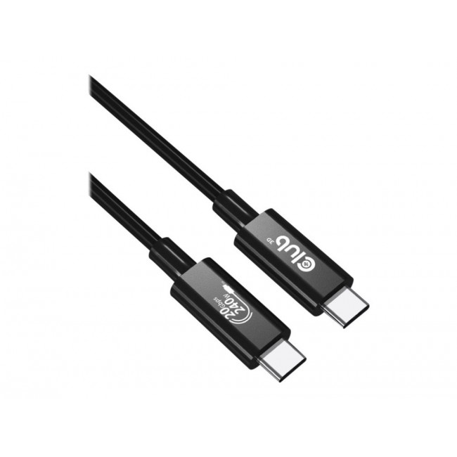CLUB3D USB4 Gen2x2 Type-C Bi-Directional Cable 4K60Hz, Data 20Gbps, PD 240W(48V/5A) EPR M/M 2m