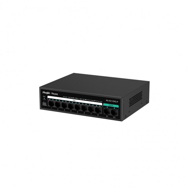 Ruijie Networks RG-ES110FG-P network switch Unmanaged L2 Fast Ethernet (10/100) Power over Ethernet (PoE) Ruijie Networks RG-ES110FG-P network switch Unmanaged L2 Fast Ethernet (10/100) Power over Ethernet (PoE)