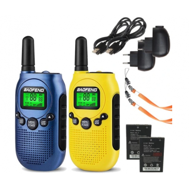 Walkie-Talkie Baofeng BF-T6 Panda Yellow, 2 pcs