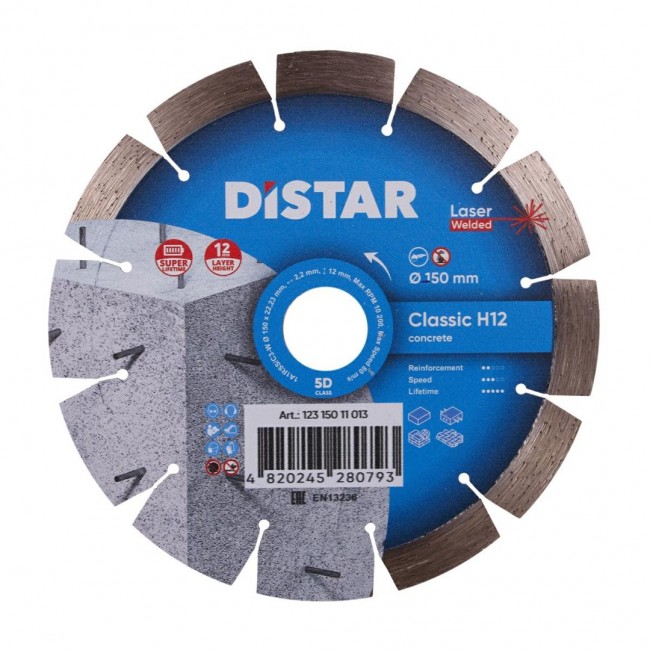 DISTAR DIAMOND BLADE CLASSIC H12 150 x 2,2/1,3 x 22,23mm DISTAR DIAMOND BLADE CLASSIC H12 150 x 2,2/1,3 x 22,23mm