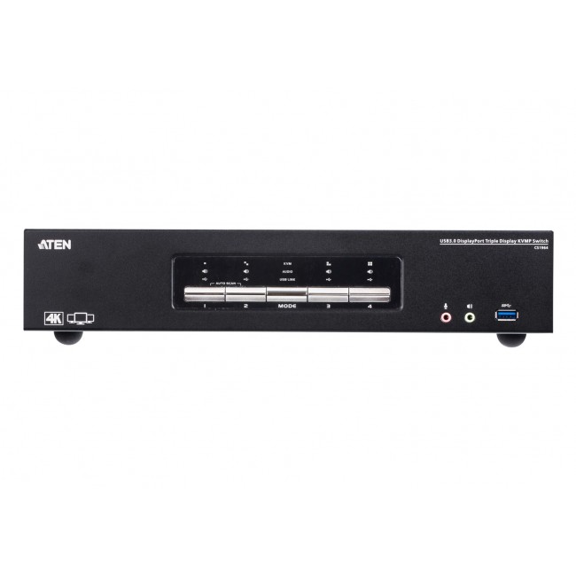 ATEN 4P USB3.0 4K DP TRIPLE VIEW KVMP SW