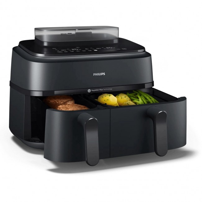 Philips 5000 series NA550/00 fryer Double 9 L Stand-alone 2750 W Hot air fryer Black
