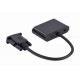 Gembird A-VGA-HDMI-02 video cable adapter 0.15 m HDMI + VGA (D-Sub) VGA (D-Sub) Black