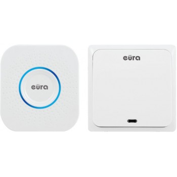 WIRELESS DOORBELL ''EURA'' WDP-82H2battery-free, push button (kinetic), expandable