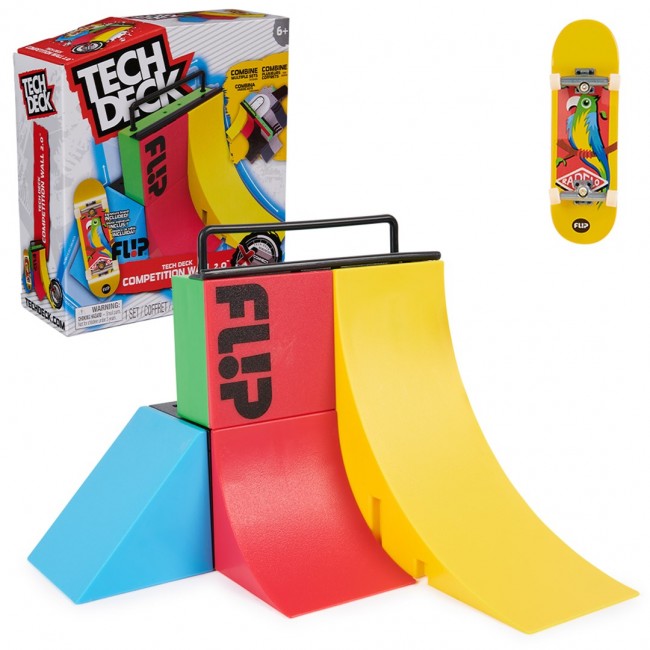 Tech Deck , Competition Wall 2.0 X-Connect Park Creator, Customizable and Buildable Ramp Set with Exclusive Fingerboard, Kids Toy for Boys and Girls Ages 6 and up Tech Deck , Competition Wall 2.0 X-Connect Park Creator, Customizable and Buildable Ramp Set with Exclusive Fingerboard, Kids Toy for Boys and Girls Ages 6 and up