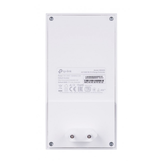 TP-Link RE500X network extender Network transmitter & receiver White 1000 Mbit/s TP-Link RE500X network extender Network transmitter & receiver White 1000 Mbit/s