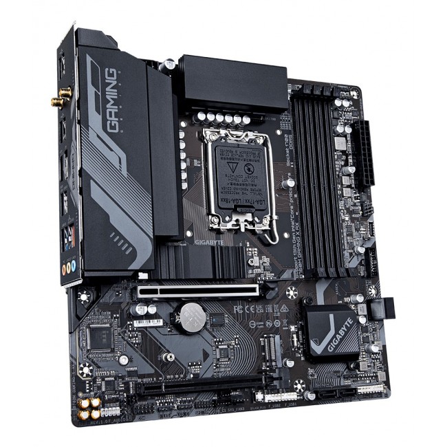 GIGABYTE B760M Gaming X AX Motherboard - Supports Intel Core 14th Gen CPUs, 8+1+1 Phases VRM, up to 7600MHz DDR5, 2xPCIe 4.0 M.2, Wi-Fi 6E, 2.5GbE LAN, USB 3.2 Gen 2 GIGABYTE B760M Gaming X AX Motherboard - Supports Intel Core 14th Gen CPUs, 8+1+1 Phases VRM, up to 7600MHz DDR5, 2xPCIe 4.0 M.2, Wi-Fi 6E, 2.5GbE LAN, USB 3.2 Gen 2