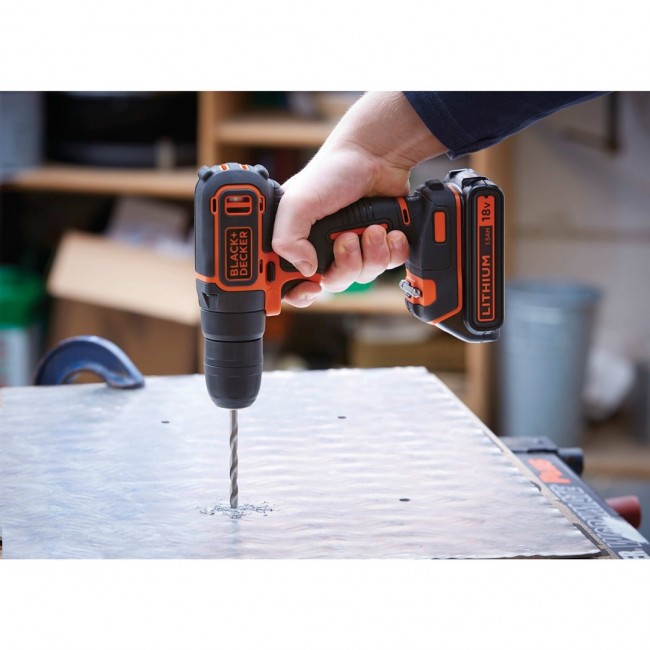 Black & Decker BDCHD18KB-QW drill Keyless Black, Orange Black & Decker BDCHD18KB-QW drill Keyless Black, Orange