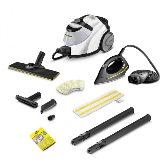 K rcher SC 5 EasyFix IRON Cylinder steam cleaner 1.5 L 2250 W Black, White
