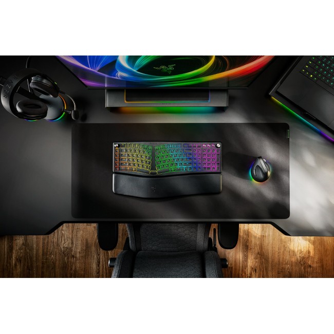 Razer Pro Type Ergo keyboard Universal USB + RF Wireless + Bluetooth QWERTY US English Black