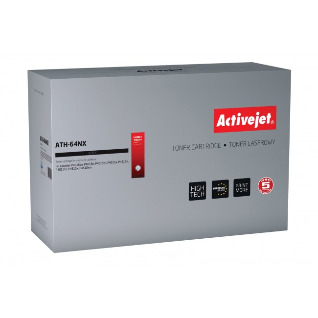 Activejet ATH-64NX Toner (replacement for HP 64X CC364X Supreme 24000 pages black) Activejet ATH-64NX Toner (replacement for HP 64X CC364X Supreme 24000 pages black)