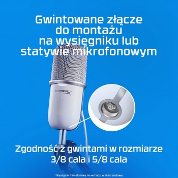HyperX SoloCast - USB Microphone (White)