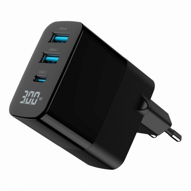 Gembird TA-UC-PDQC30LCD-BK-02 mobile device charger Universal Black AC Fast charging Indoor Gembird TA-UC-PDQC30LCD-BK-02 mobile device charger Universal Black AC Fast charging Indoor