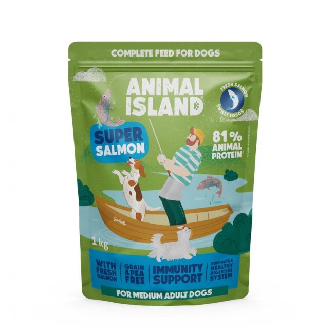 ANIMAL ISLAND Salmon - dry dog food - 1kg