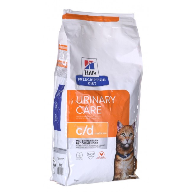 HILL'S PRESCRIPTION DIET Feline c/d Urinary Care Multicare Dry cat food Chicken 8 kg HILL'S PRESCRIPTION DIET Feline c/d Urinary Care Multicare Dry cat food Chicken 8 kg